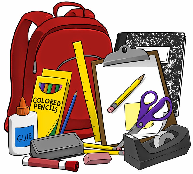 school supplies clip art